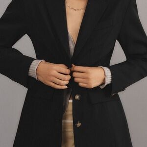 Anthropologie Sculpted Black Blazer
